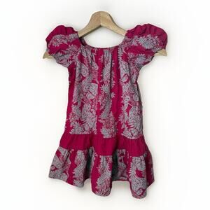 Vintage Hawaiian Dress Wild Mango Toddler Girls Fuscia Tropical Luau Beach 3T